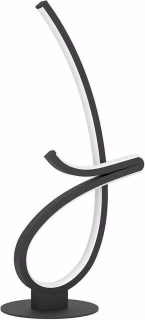 Loops Modern Black LED Table Lamp with Included Bulb – 1