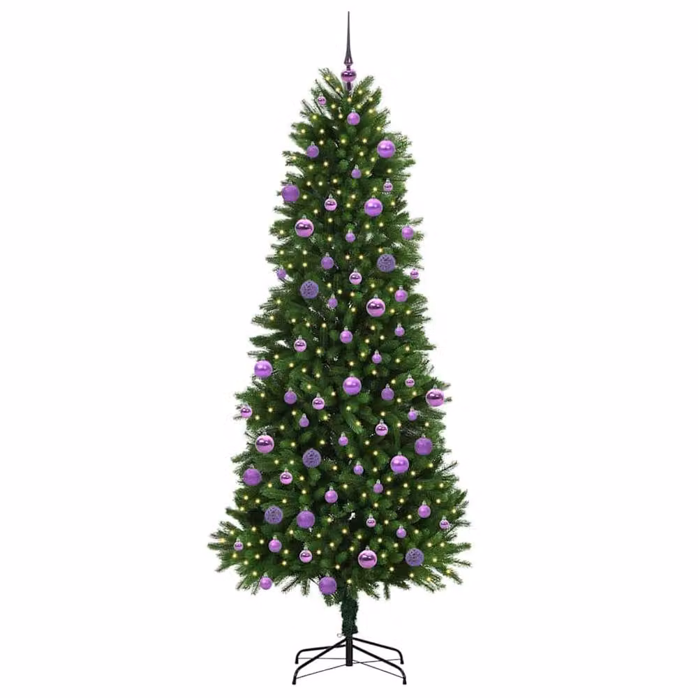 Berkfield Home Green PE Christmas Tree with 300 LEDs and Stand, Height: 240 cm – 2