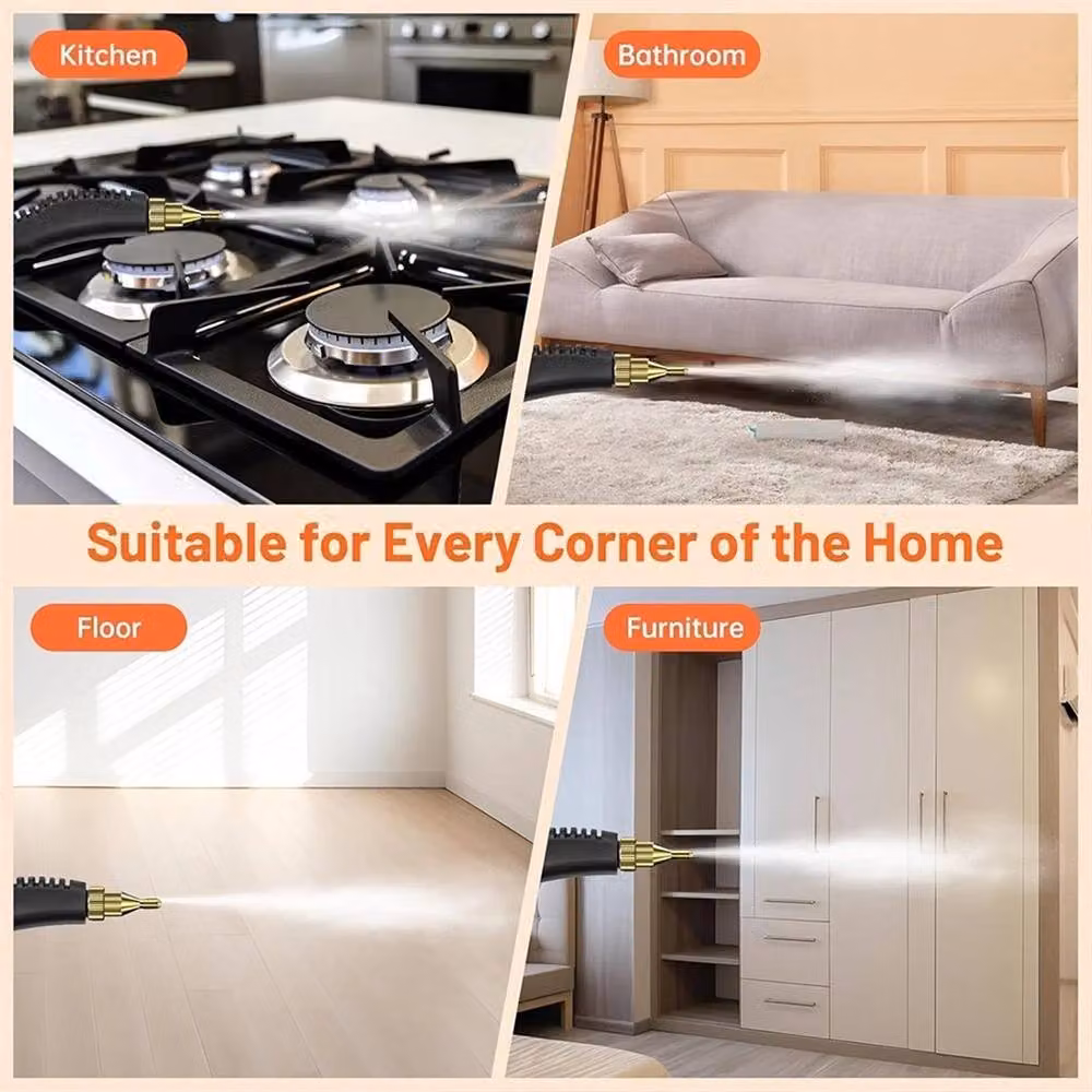Ventryn Handheld Steam Cleaner in Orange with Extension Pole – 5