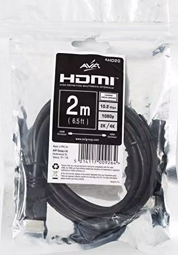 AVF HDMI 4K Cable, 10.2Gbps, Black, 2m – 3
