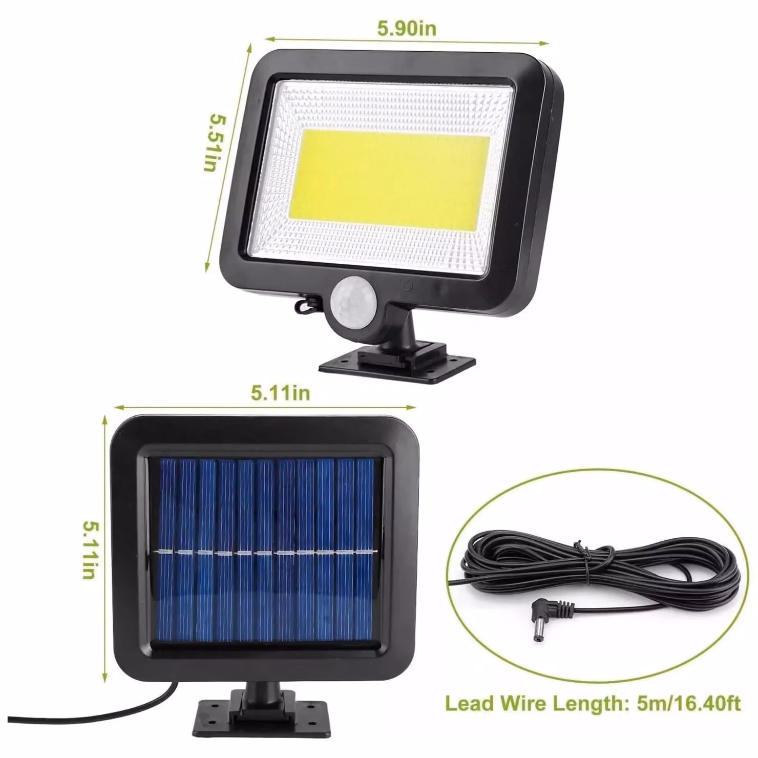 Marco Paul Black Solar Powered Motion Sensor Floodlight for Garden and Wall Mounting – 4