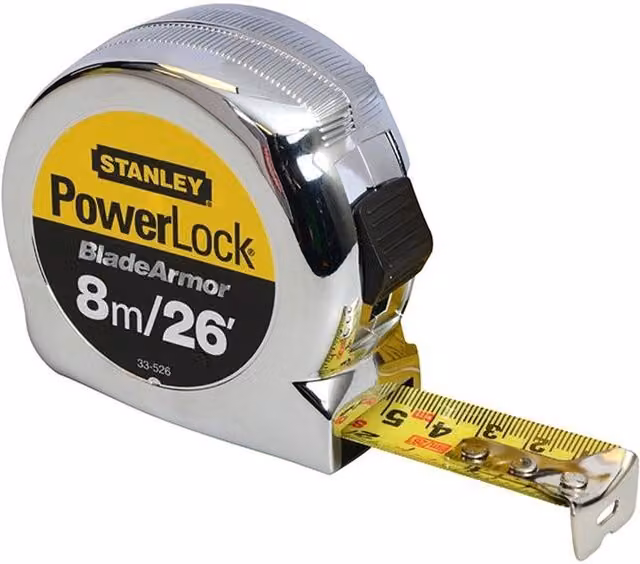 Stanley Powerlock Bladearmor Pocket Tape Measure in Multicolour