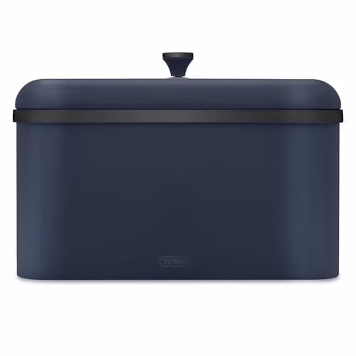 Tower Sera Bread Bin in Midnight Blue and Black with Airtight Metal Body – 1