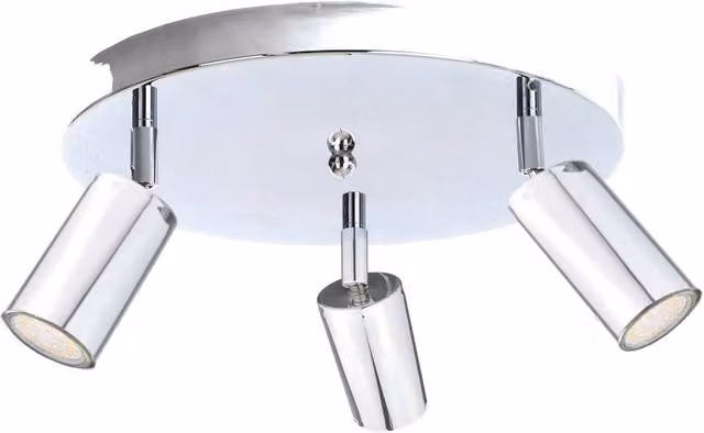 Netlighting Eye Dimmable Ceiling Spotlight Cluster in Silver, 30cm, 3x GU10