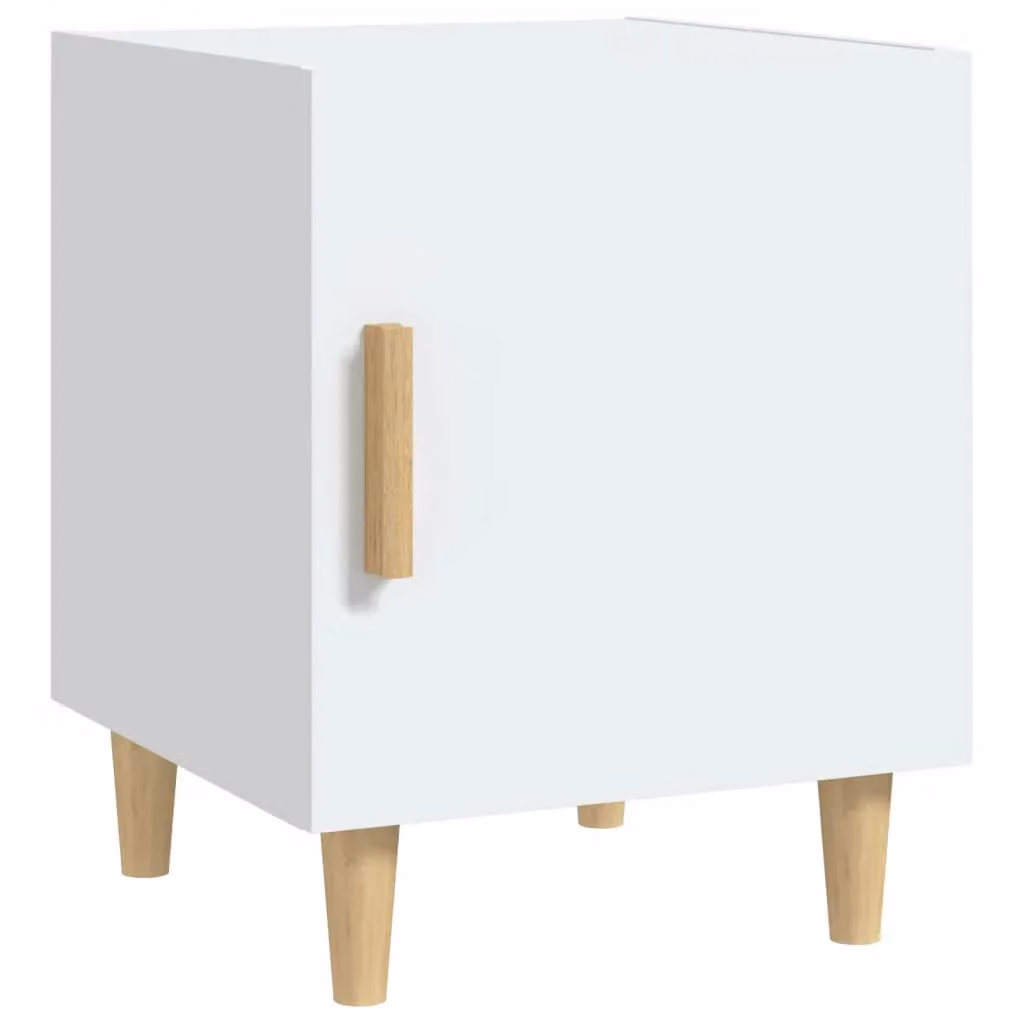 Berkfield Home White Matt MDF Bedside Cabinet – 2