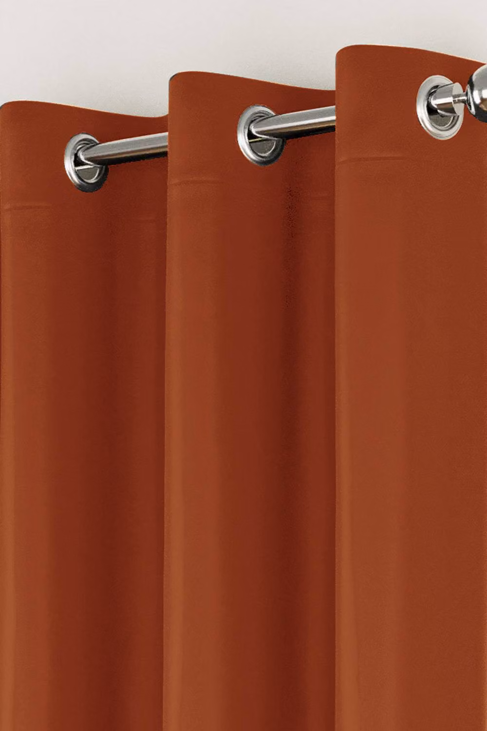 Enhanced Living Plain Supersoft Thermal Room Darkening Eyelet Single Door Curtain in Orange, Width: 168 cm, Drop: 214 cm – 2