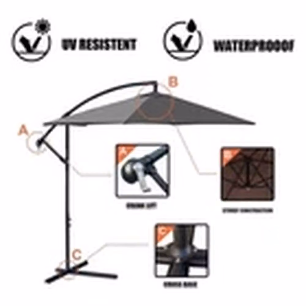 Havendro 3m Tilt Aluminium Garden Parasol in Green with UPF 50+ Polyester Canopy – 2