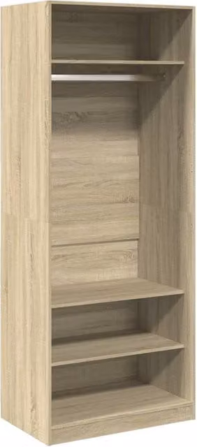 Berkfield Home Sonoma Oak Wardrobe in Light Oak, W/D/H: 80 x 50 x 200 cm