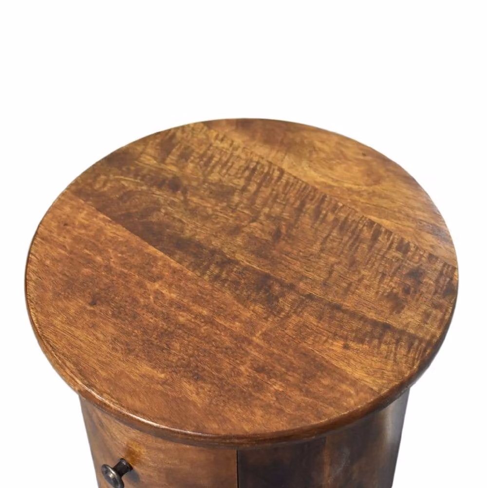 STILVORA Mini Chest of Drawers with 2 Drawers in Brown Glossy Wood – 3
