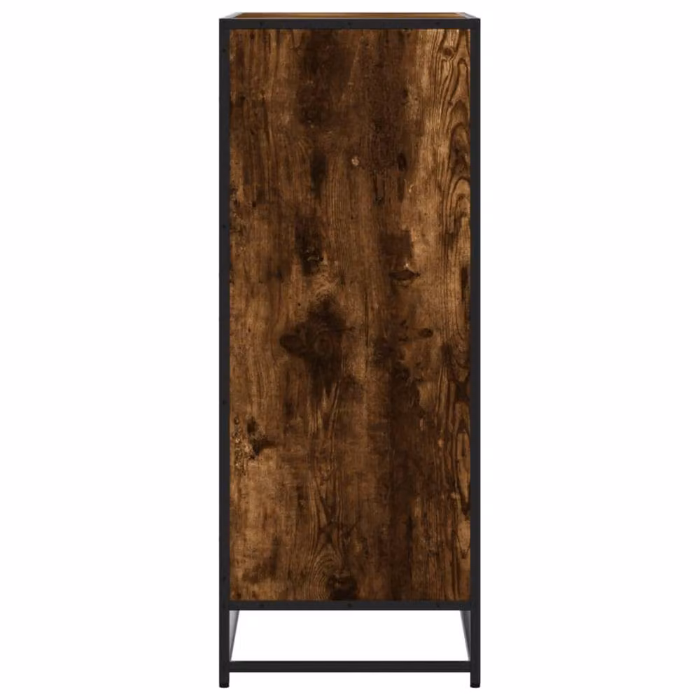 Berkfield Home Smoked Oak Shoe Cabinet in Brown, W/D/H: 75 x 38 x 97.5 cm – 4
