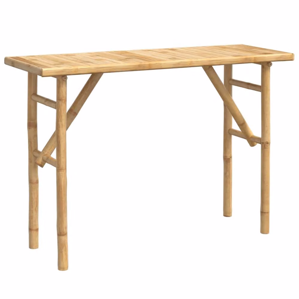 Berkfield Home Bamboo Console Table in Brown, W/D/H: 115 x 39 x 75 cm – 2