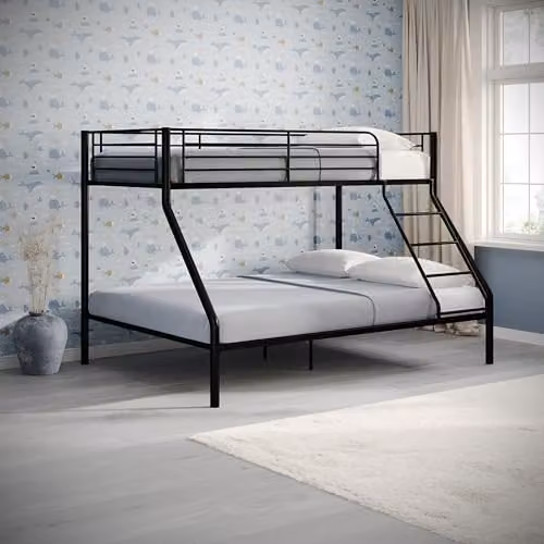 Seconique Tandi Metal Triple Bunk Bed Frame, Black, W/D/H: 140 x 200 x 154 cm – 6