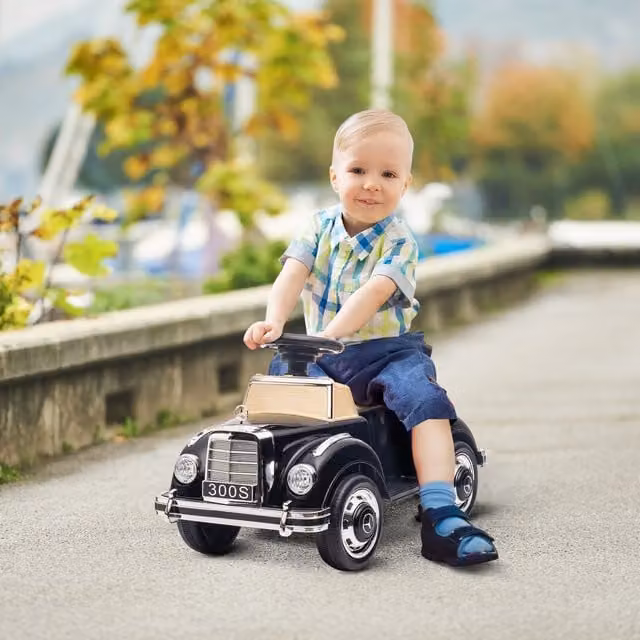 AIYAPLAY Mercedes Kids Twist Ride On Sliding Car, Black