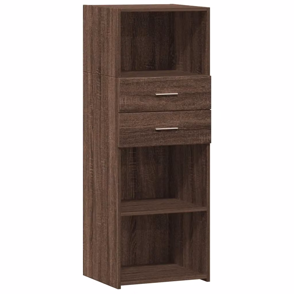 Berkfield Home Modern Highboard in Brown Oak, W/D/H: 45 x 42.5 x 124 cm – 2