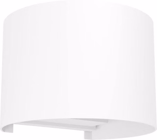 Loops Modern White LED Up and Down Wall Light with Included Bulb – 1