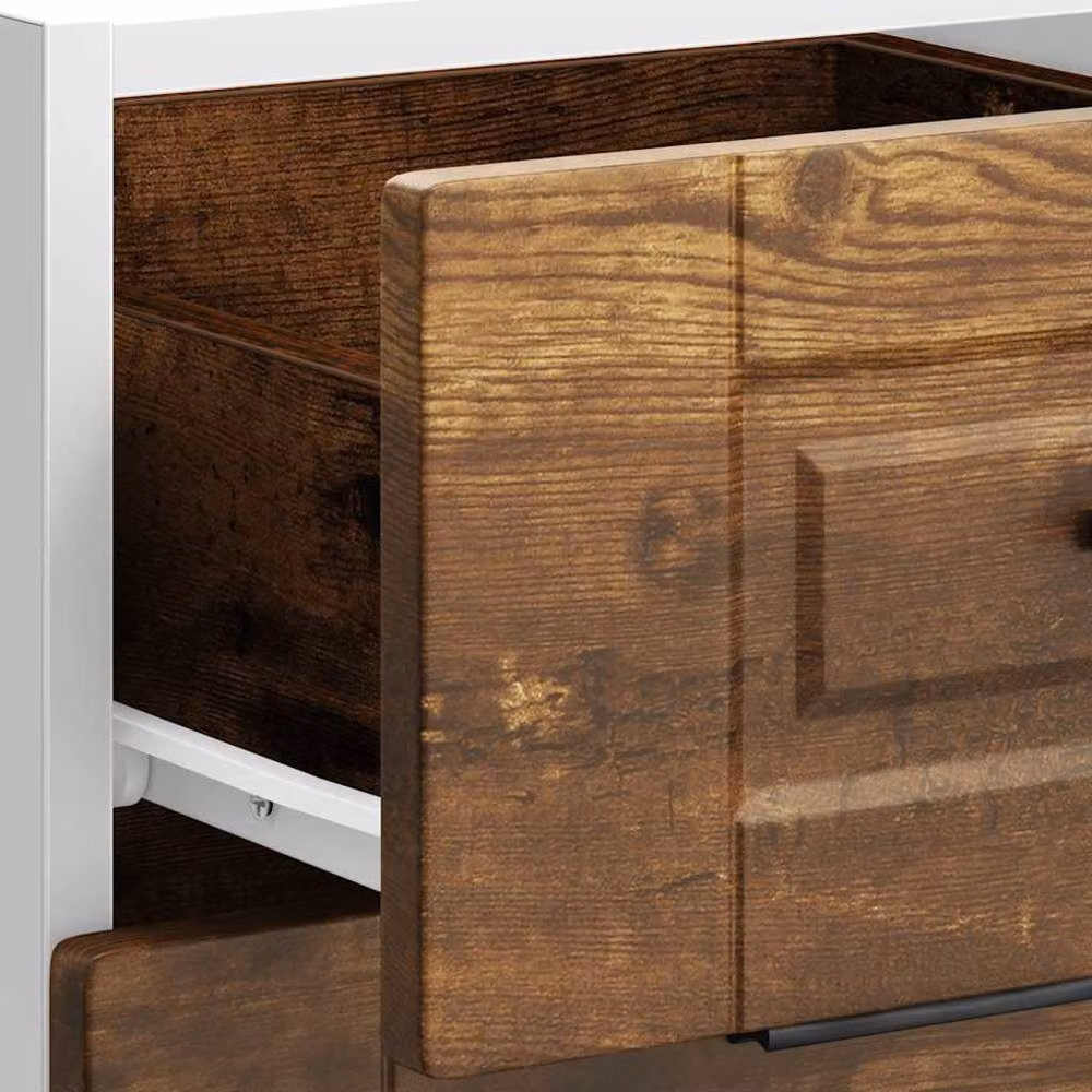 Berkfield Home Porto Smoked Oak Kitchen Base Cabinet, Brown, H 81.5 x W 46.0 x D 40.0 cm – 3