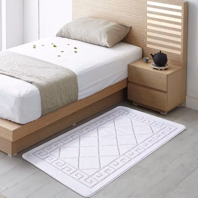 Smart Living Tribela Non Slip Machine Washable Hallway and Kitchen Door Mat, Silver, W: 60 cm, D: 110 cm