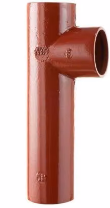 Halifax Cast Iron Soil Branch Long Tail 87 Degree x 100mm Red