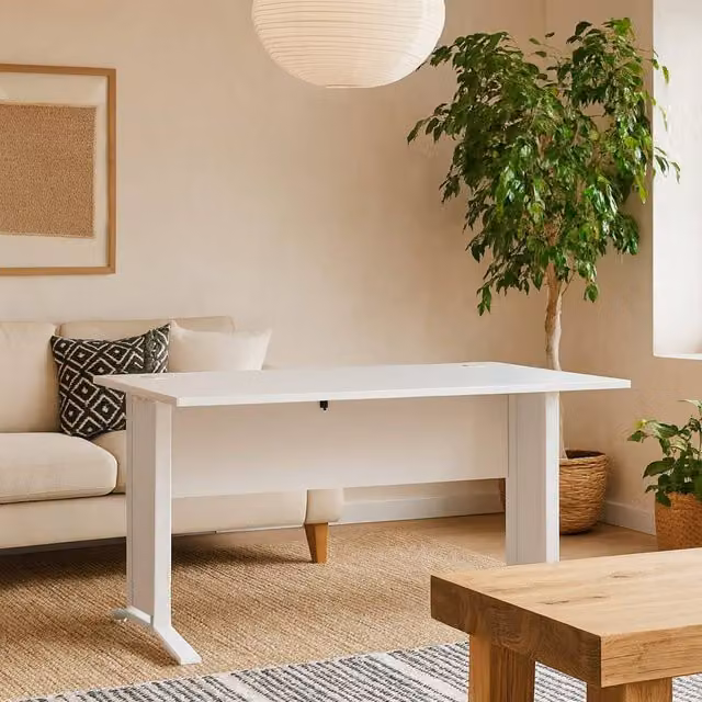 Wyld Haus Dris White Minimalist Writing Desk – 1