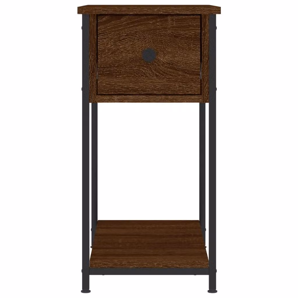 Berkfield Home Set of 2 Bedside Cabinets in Brown Oak, W/D/H: 60 x 30 x 60 cm – 5