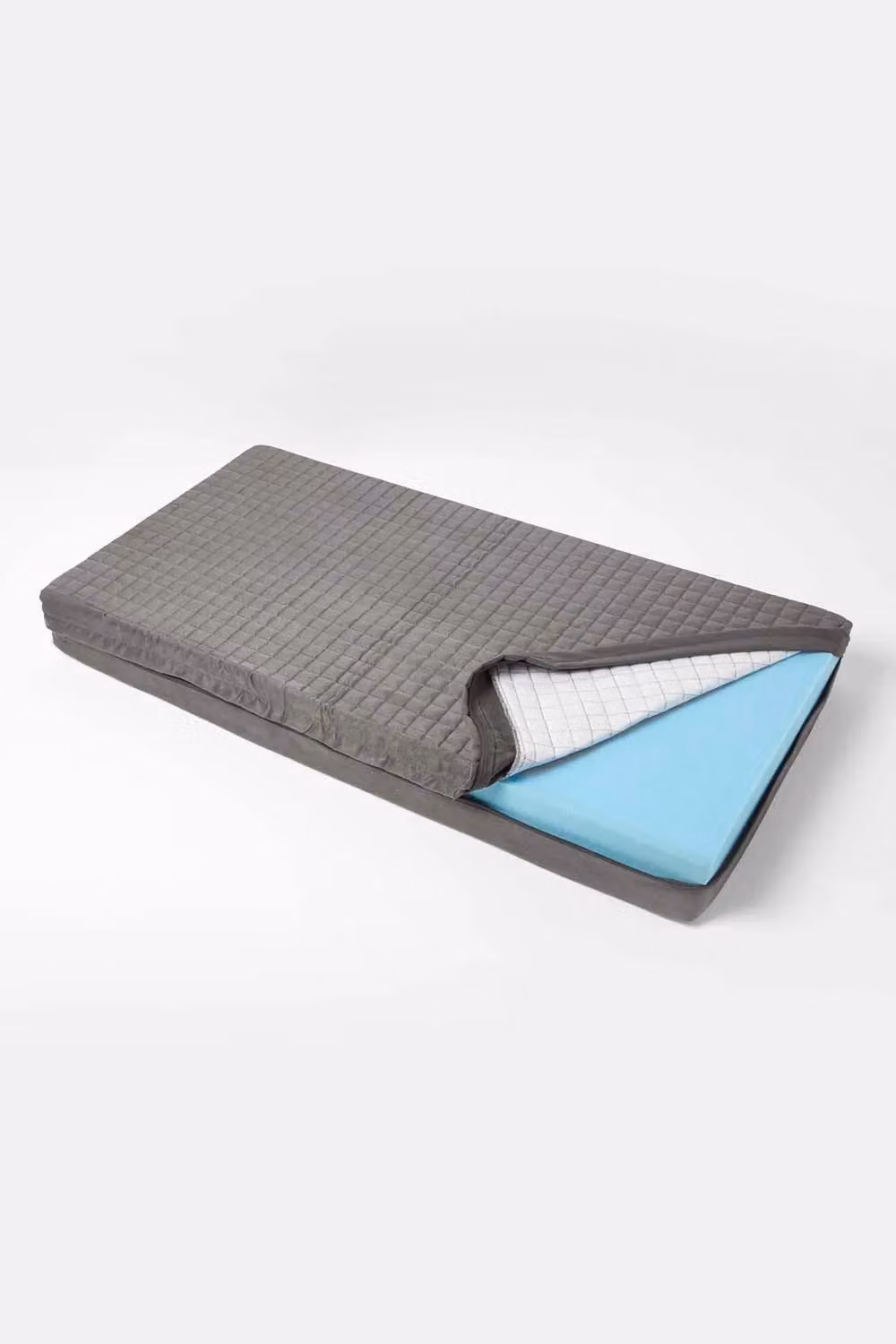 Homescapes Grey Suede Orthopaedic Foam 2 Seater Booster Cushion with Removable Machine Washable Cover – 2