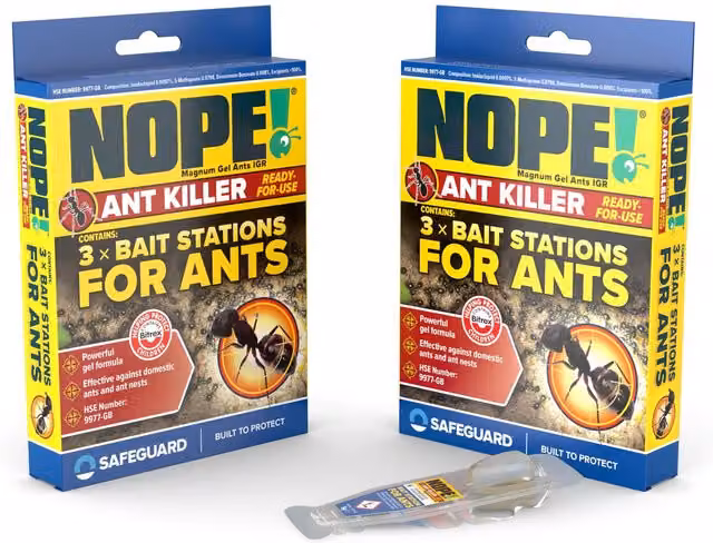 NOPE! Ant Bait Stations, 2 Pack of 3, White