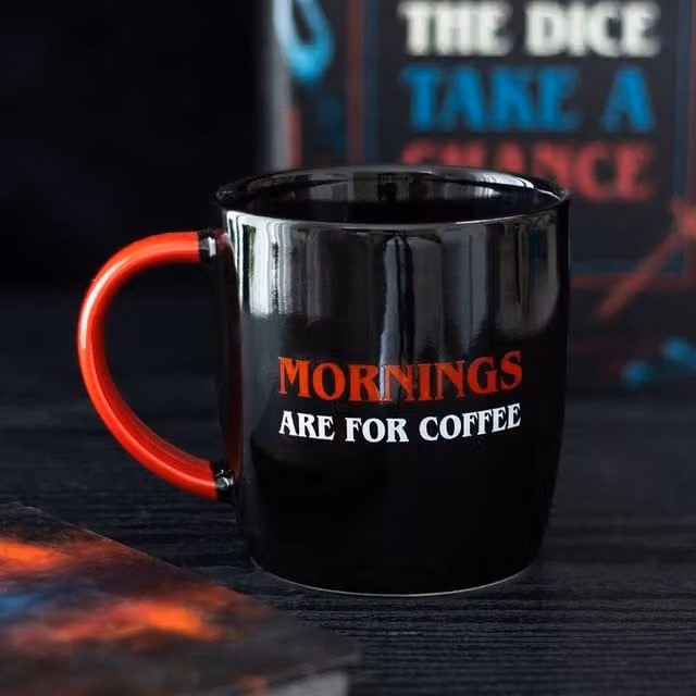 Uniqueful Mornings Are For Coffee Mug in Black, 350ml