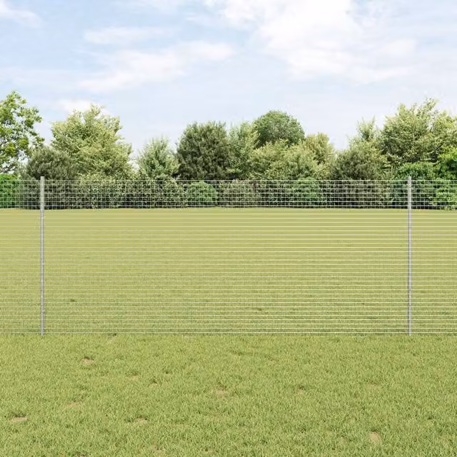 Berkfield Home Galvanised Steel Chicken Wire Fence Set of 2, Silver, 10 x 1 m – 1