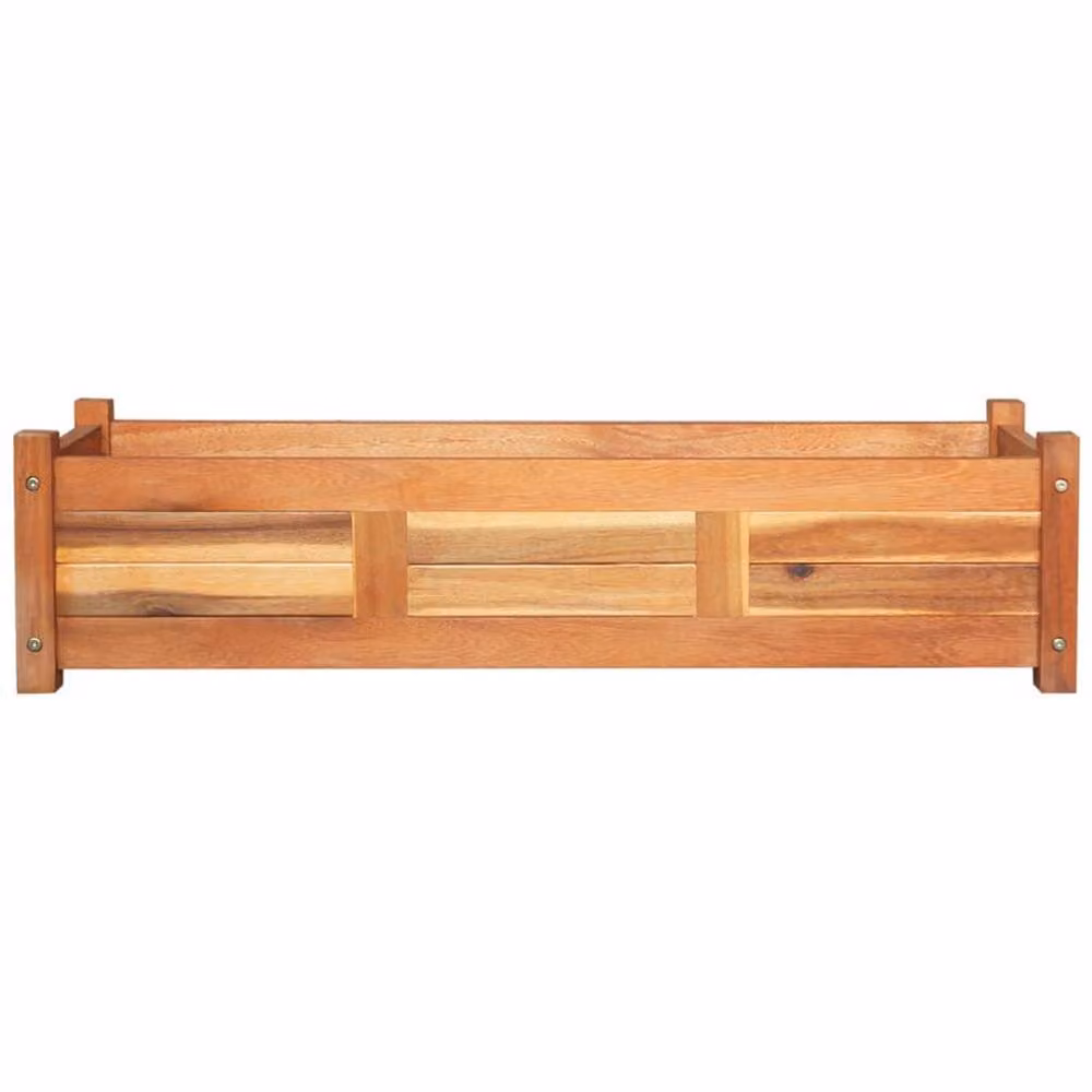 Berkfield Home Acacia Wood Raised Garden Beds, 2 Pack, Brown, W: 100 cm, D: 30 cm, H: 25 cm – 3