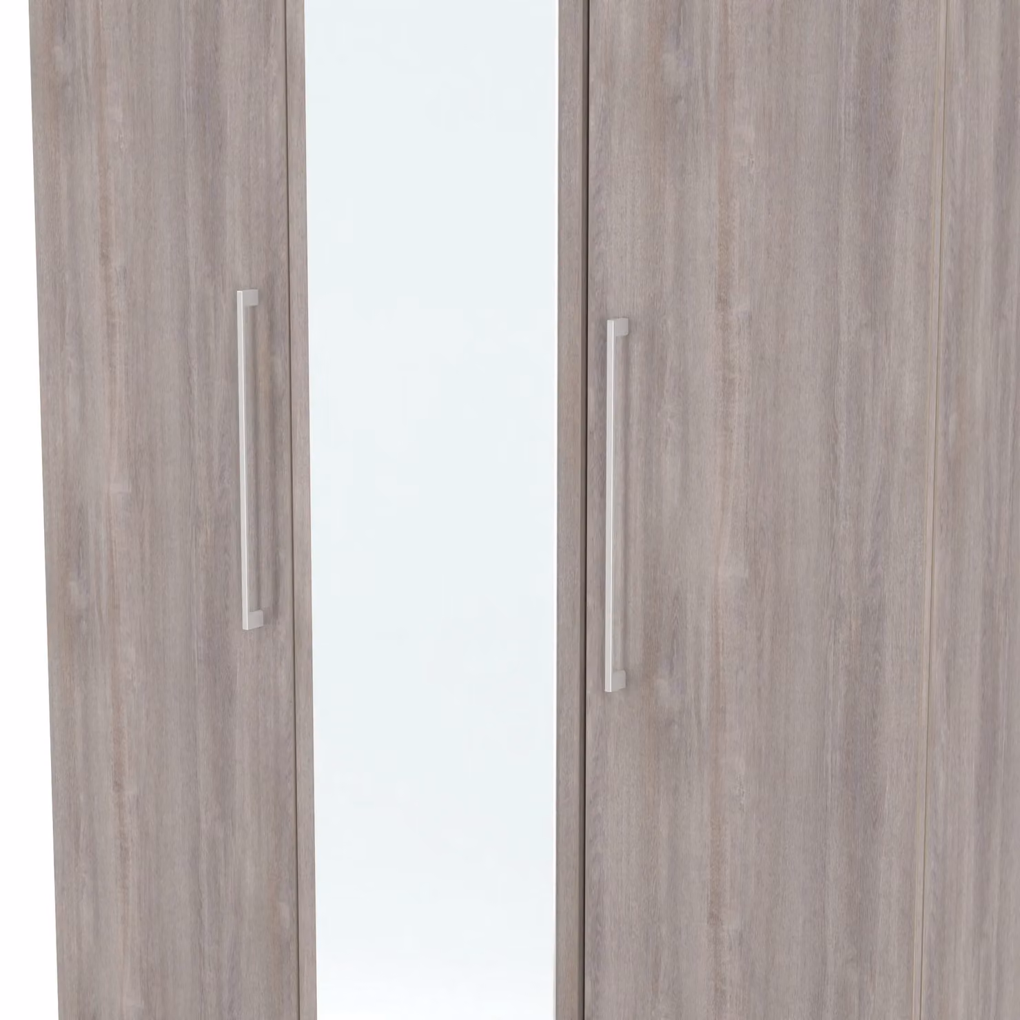 Ready Assembled 2 U Gloucester Tall Triple Mirror Wardrobe in Light Grey – 3