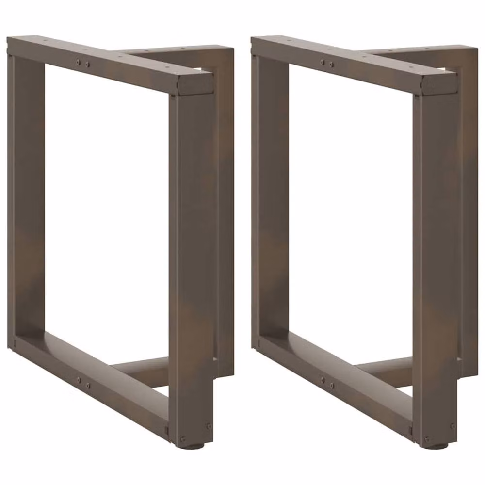 Berkfield Home T-Shaped Dining Table Legs, 2 Pieces, Bronze Steel, W/D/H: 70 x 35 x 72.5 cm – 1