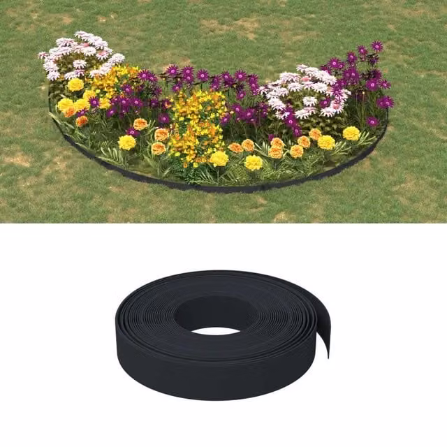 Berkfield Home Garden Edgings, 2 Pack, Black Polyethylene – 1
