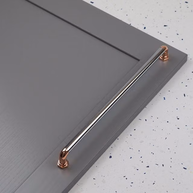 Handle & Home Copper and Chrome Shell Cabinet Handle, Length: 320 mm – 2
