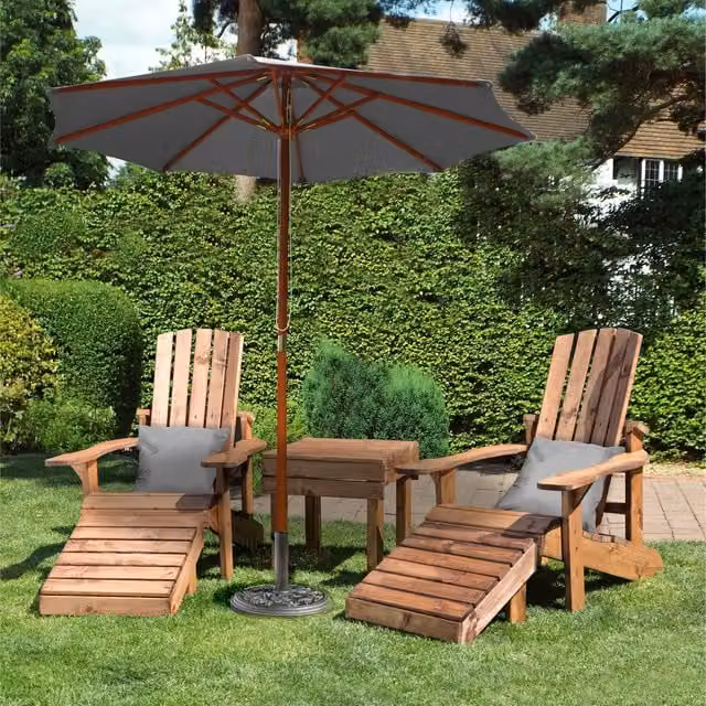 Charles Taylor Aidendack Style Lounger Set in Grey