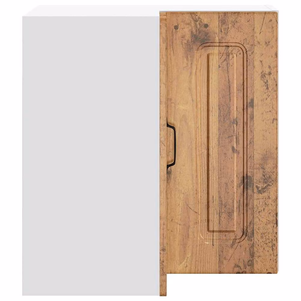 Berkfield Home Kalmar Kitchen Wall Corner Cabinet in Brown Old Wood Finish – 2