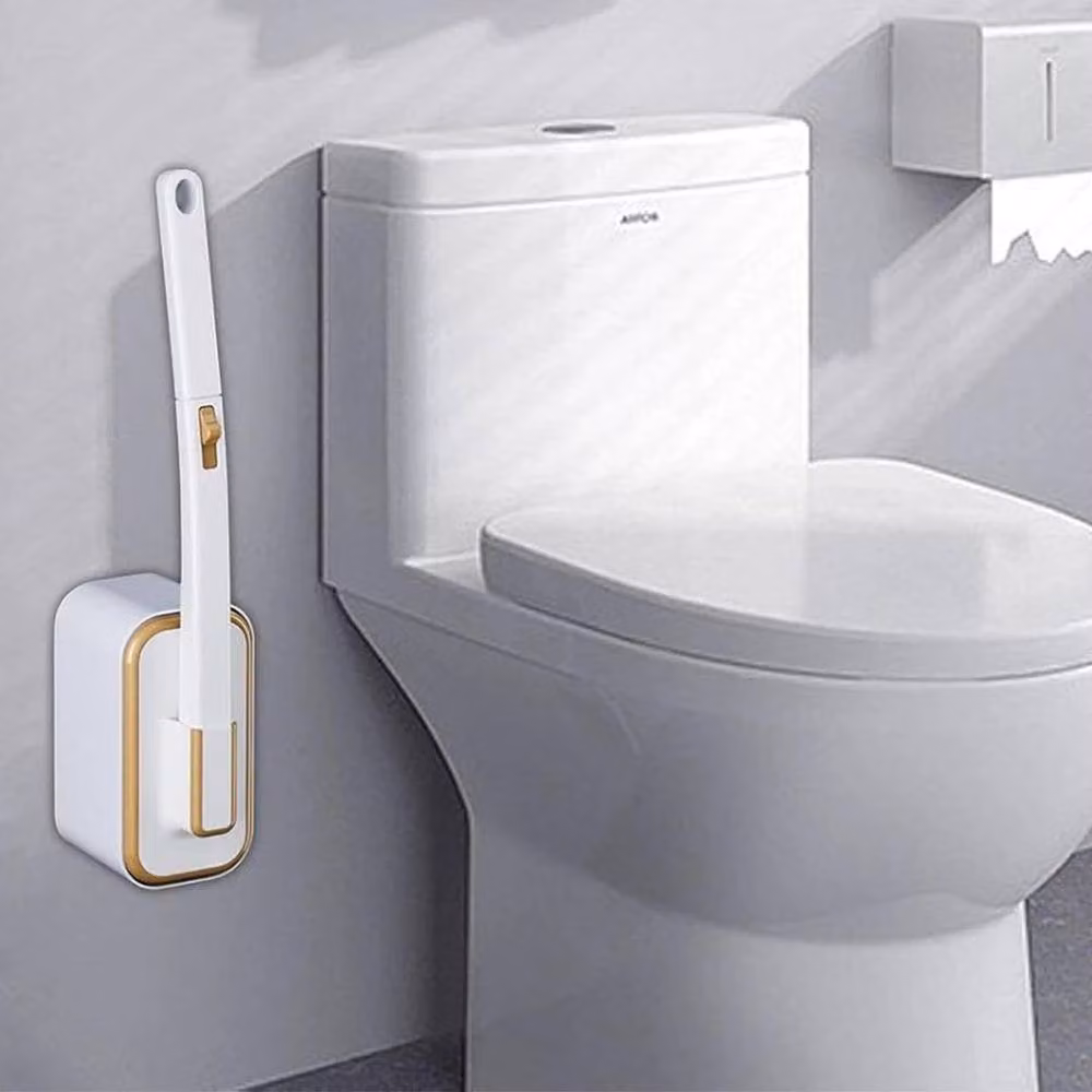 KORVIXA Disposable Toilet Brush Set with 24 Refills, White Bowl Cleaning System Kit – 2
