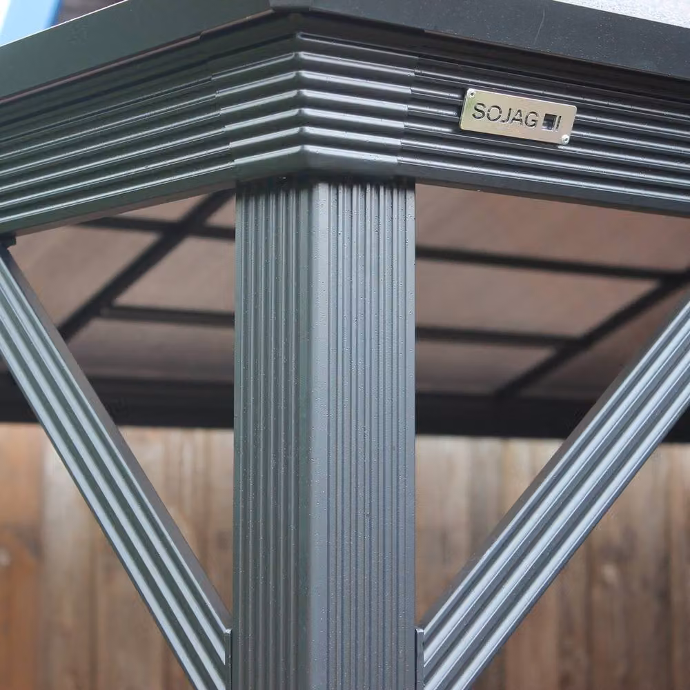 Sojag Verona Aluminium Garden Gazebo in Black, W: 297 cm, D: 297 cm, H: 261 cm – 4