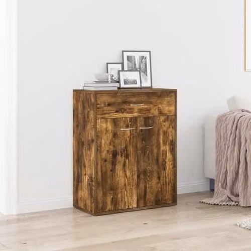 vidaXL Sideboard in Smoked Oak Brown, Engineered Wood, W: 60 cm, D: 30 cm, H: 75 cm – 2