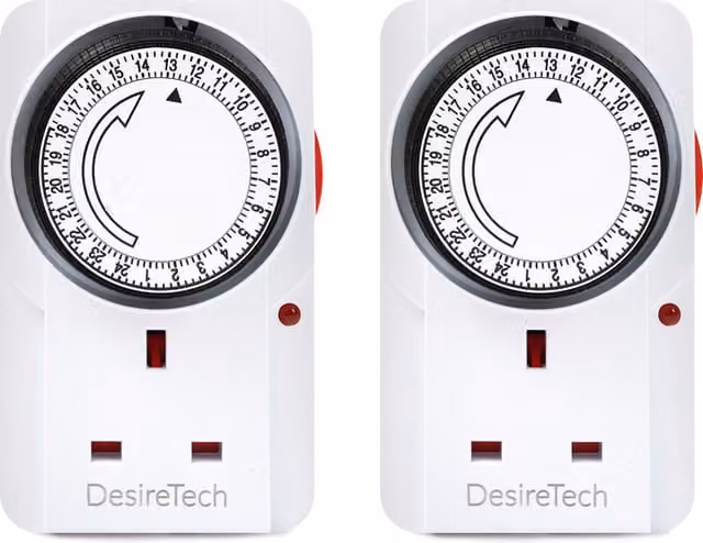 DESIRETECH Plug-In Timer Switch 3-Pack, White