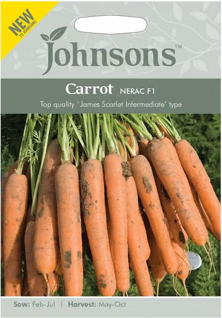 Mr Fothergill's Seeds Carrot Nerac F1 Orange Vegetable Seeds