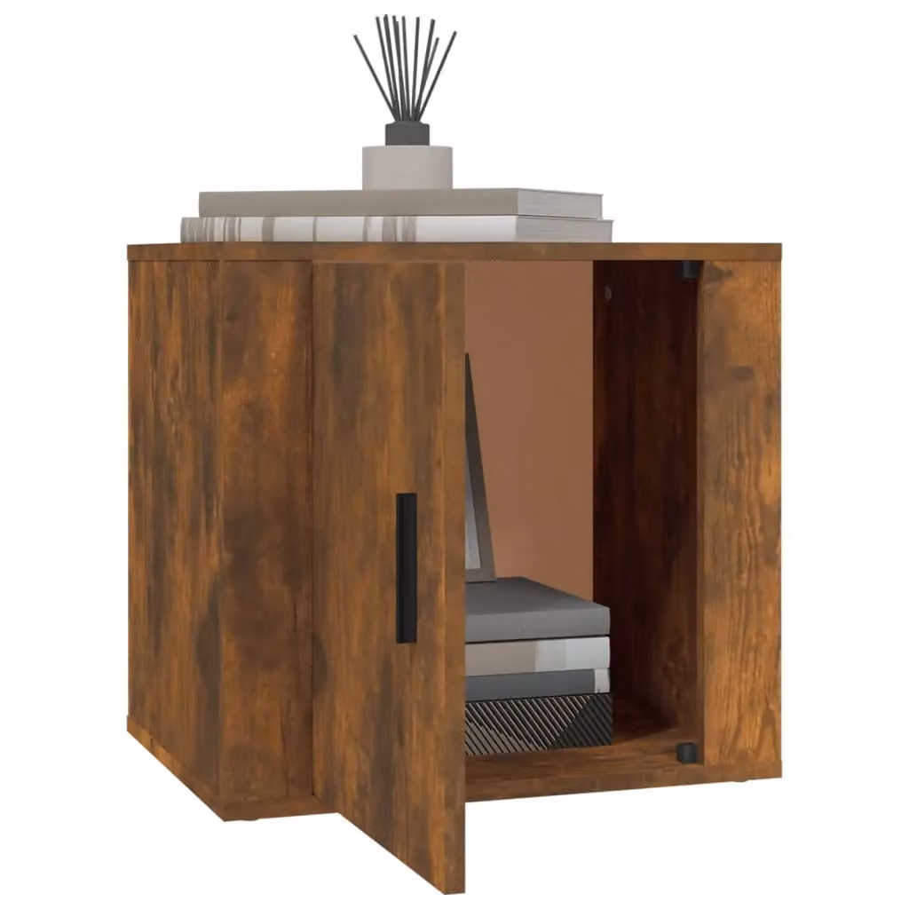 Berkfield Home Smoked Oak Bedside Cabinet in Brown, W/D/H: 50 x 39 x 47 cm – 3