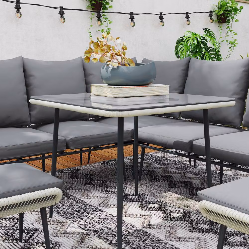 STILVORA 6-Piece Modern Sofa Set with Steel Frame in Grey – 7