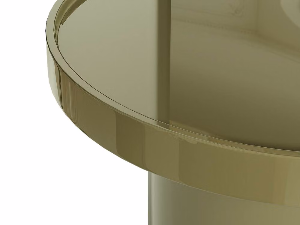 Vente-unique SYBEVA Round MDF Coffee Table in Glossy Green, W/D/H: 80 x 80 x 40 cm – 3