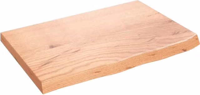 Berkfield Home Wall Mounted Rustic Oak Shelf in Light Brown, W: 60 cm, D: 40 cm, H: 2-4 cm