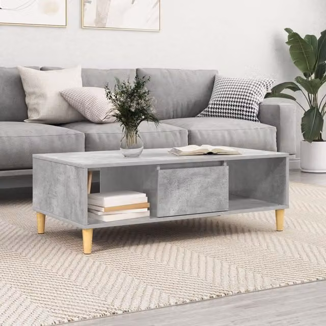 Berkfield Home Modern Living Room Storage Unit with Door in Concrete Grey Engineered Wood
