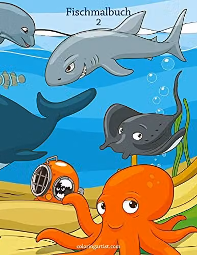 Createspace Fischmalbuch 2: Volume 2 (Fisch) Multicolour Childrens Colouring Book