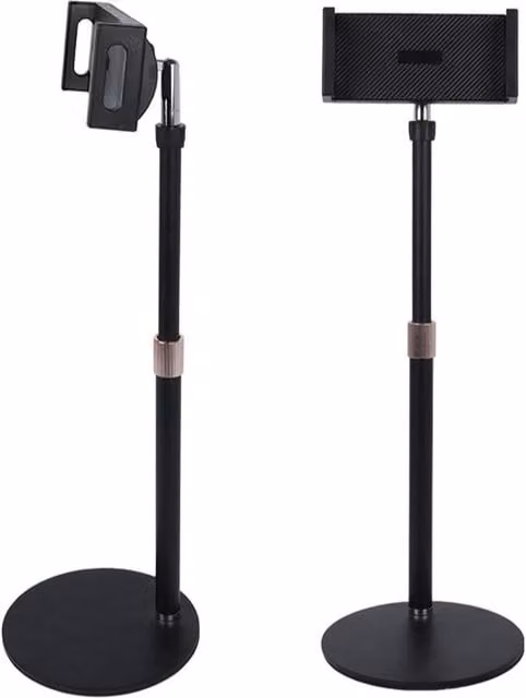 NESTLUNE Adjustable Portable Monitor and Tablet Stand in Black