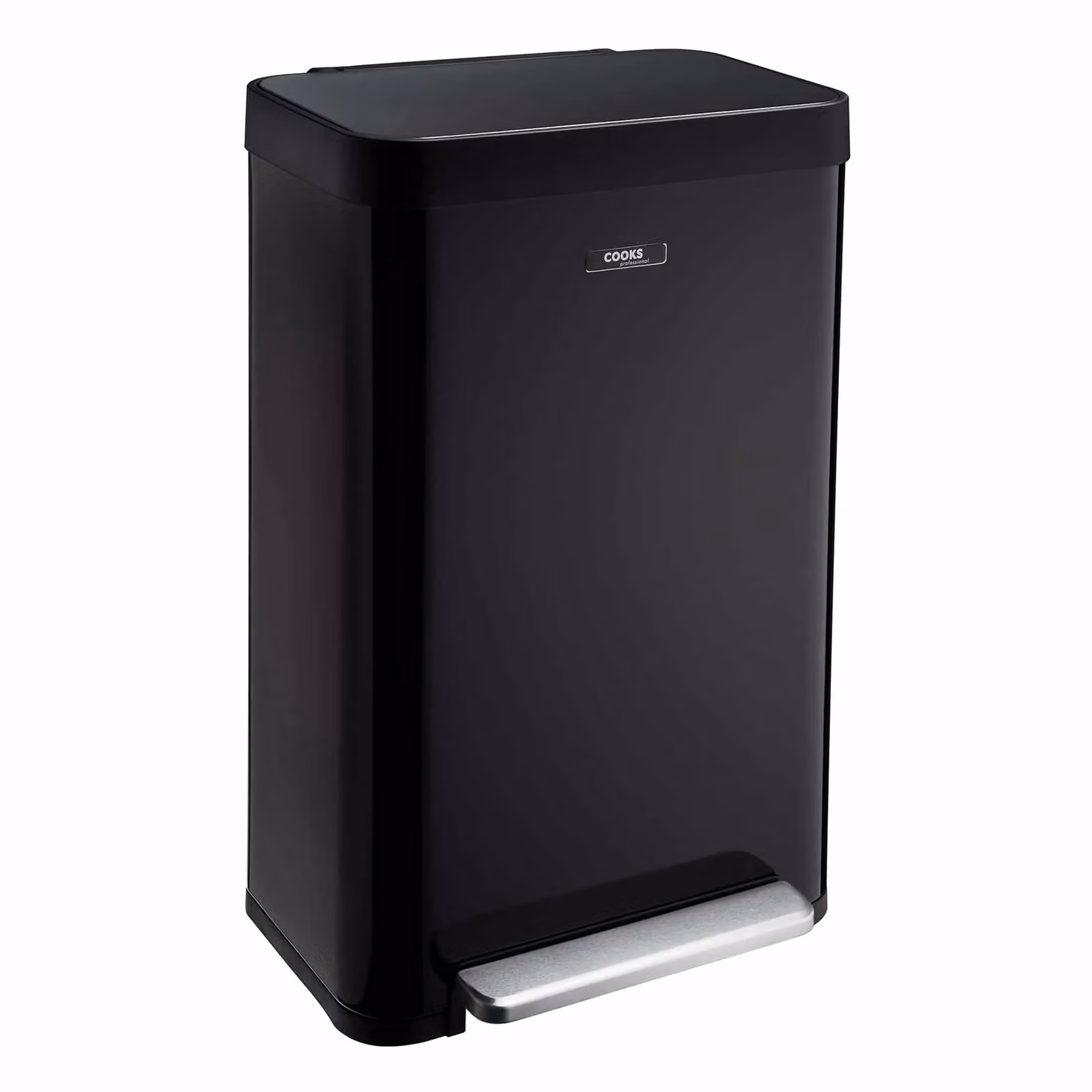 Cooks Professional XL 65L Pedal Bin with Soft Close Lid in Black Stainless Steel – 2