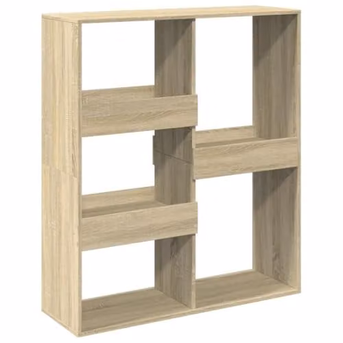 vidaXL Book Cabinet and Room Divider in Sonoma Oak, Brown, W: 100 cm, D: 33 cm, H: 115 cm – 1