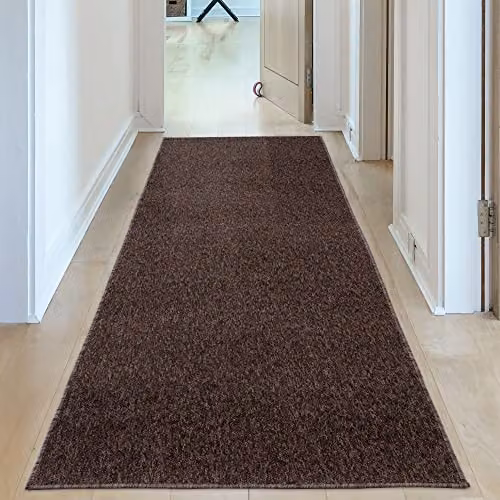 THE RUGS Modern Brown Machine Woven Low Pile Rectangular Area Rug, W/D/H: 80 x 300 cm – 2